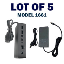 LOT OF 5 Microsoft Docking Station Model 1661 w/ Power Adapter