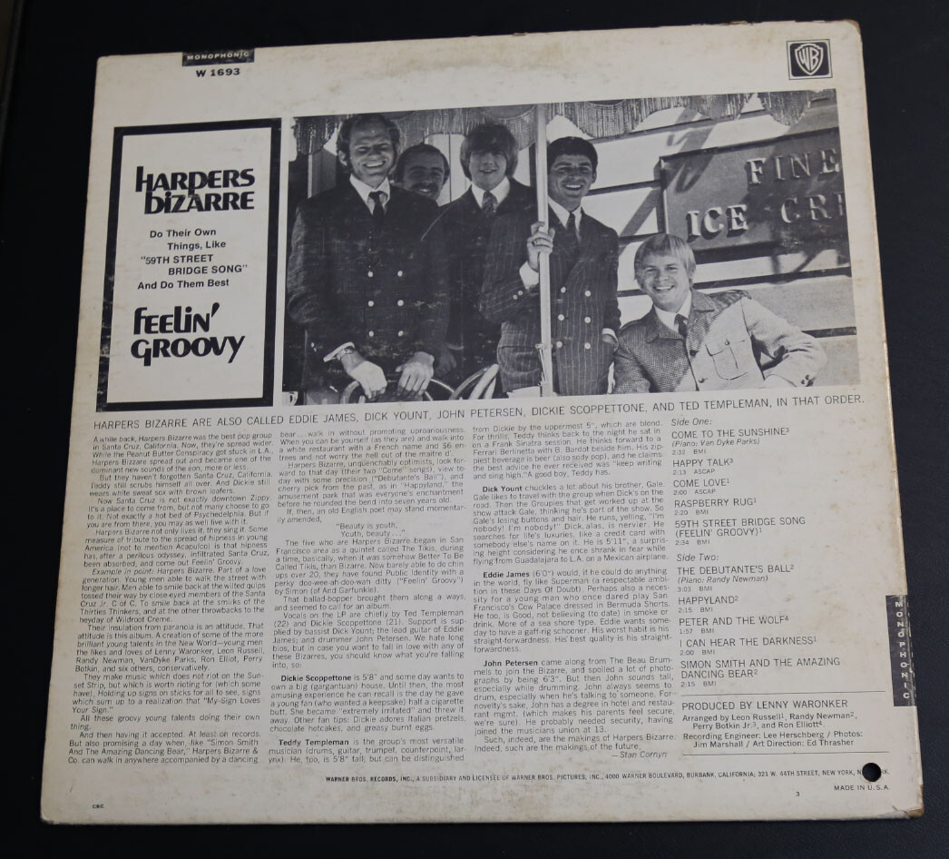 Harpers Bizarre - Feelin' Groovy -1967 Warner Bros. W-1693 Mono