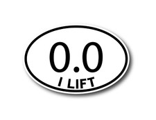 0.0 I LIFT I Don't Run Divertido Correr Pesas Gimnasio Prensa Sentadilla Vinilo Adhesivo