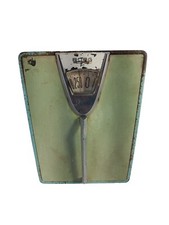 Vintage BORG Blue Green Mid Century Bathroom Scale Adjustable Scale 200lb USA