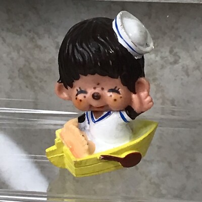 しまんち Vintage Sekiguchi Monchhichi Yellow Row Sail Boat PVC Mini Figure