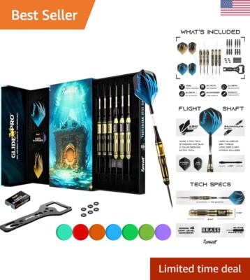 Steel Tip Darts Set - 6/12 Pack Premium Barrels Darts with Innovative Case - ...