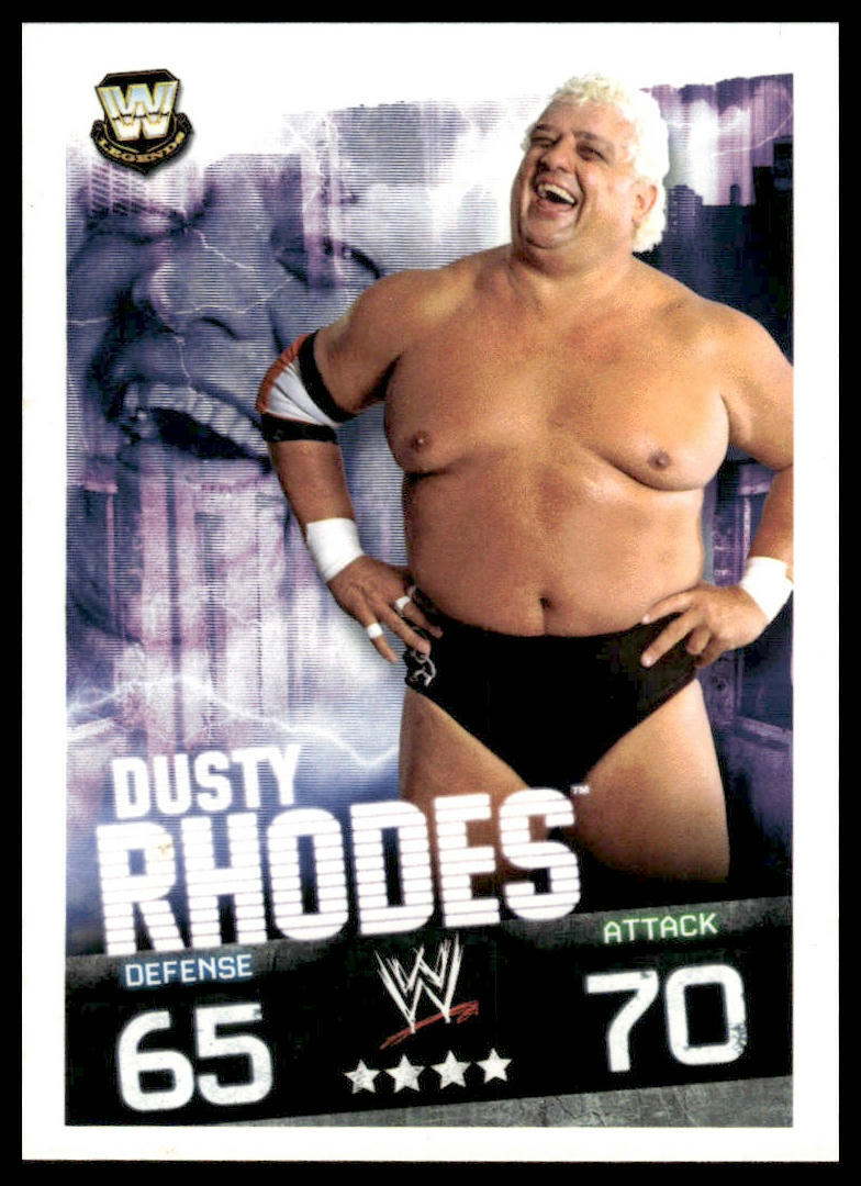 Dusty Rhodes 2009 Topps Slam Attax WWE #NNO Wrestling Game Card