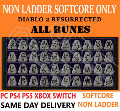   PC PS4 PS5 XBOX SWITCH   NON-LADDER ALLE RUNEN D2R DIABLO 2 RESURRECTED ARTIKEL
