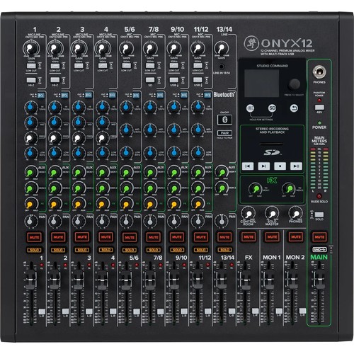 MACKIE Onyx12 12-Channel Analog Mixer with Multi-Track USB - New - Picture 1 of 4