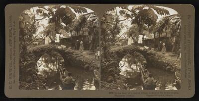 Philippines In the heart of a native village, typical of life in t - Old Photo