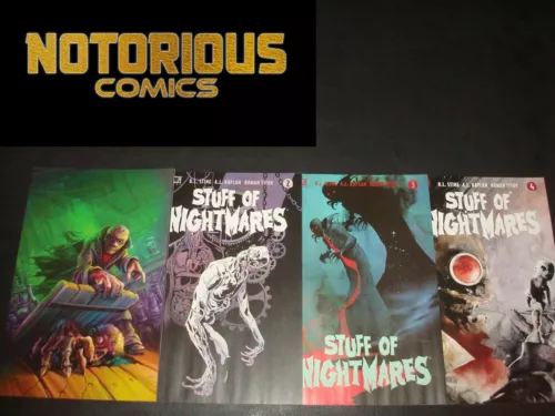 Stuff of Nightmares 1-4 Complete Comic Lot Set RL Stine Glow in Dark Cover #1 B