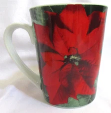 PPD Andrea Tilk Porcelain Poinsettia Coffee Tea Mug Cup EUC