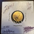 New Listing2001 $5 American Gold Eagle 1/10 oz Fine Gold Brilliant Liberty  Uncirculated