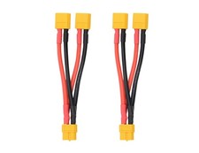2 PCS XT60 Parallel Battery Connector Cable Dual Extension Y Splitter 1 Femal...
