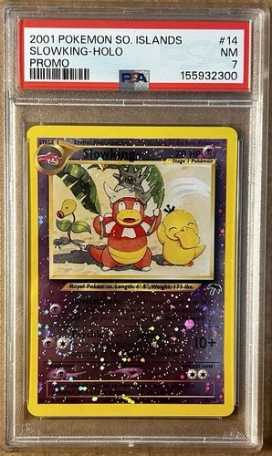 Pokemon TCG Slowking 14/18 Southern Islands Reverse Holo PSA 7 NM + Swirl