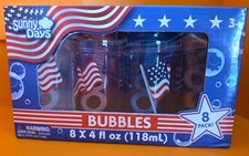 Bubbles By Sunny Days. 8 Bottles Of   Bubbles 4 Fl Oz Each w/Wands Included
