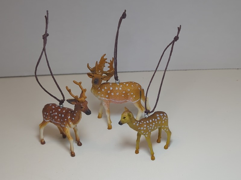 Deer Family 3 Each Custom Christmas Tree Ornaments NEW! North America Wildlife 2