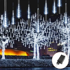 JJGoo Christmas Lights Outdoor, Meteor Shower Rain Lights 10 Tube 12 inch 240...