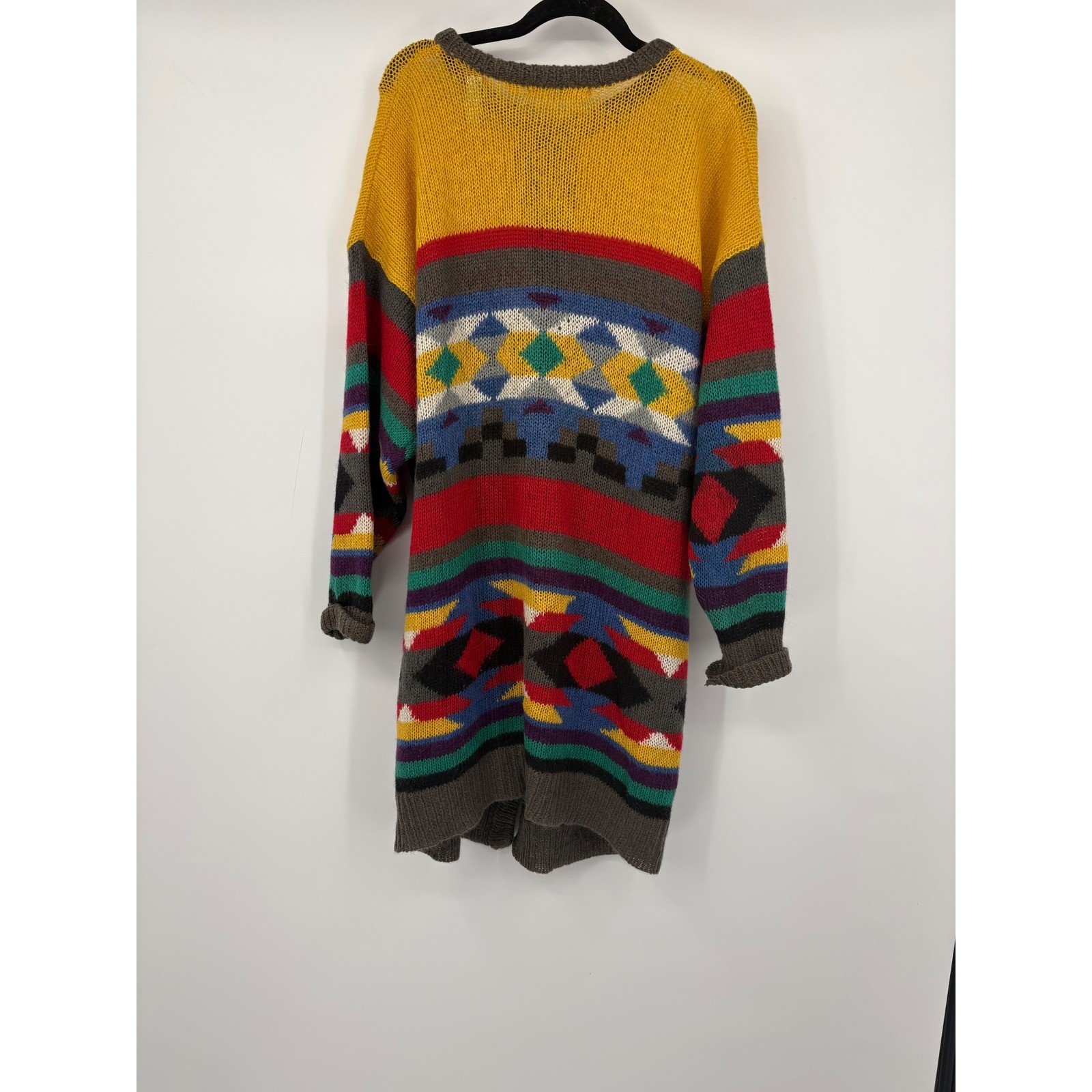 Commander Geometric Pattern Knit Long Cardigan Sw… - image 5