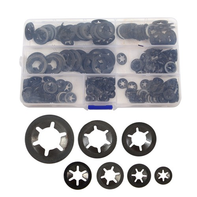 #ad 320 Pieces 7 Sizes Push Nuts AssortmentInternal Tooth Star Lock WashersQuick $11.35