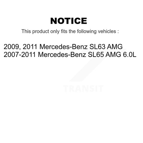 AmeriBRAKES KNW-101068 Brake Pad Sets 2-Wheel Set Rear for MB Mercedes SL Class - Picture 2 of 8