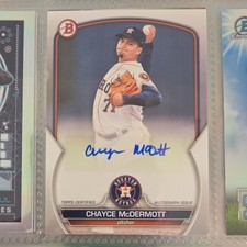 Topps Chayce McDermott Houston Astros Bowman Autograph Certified Card