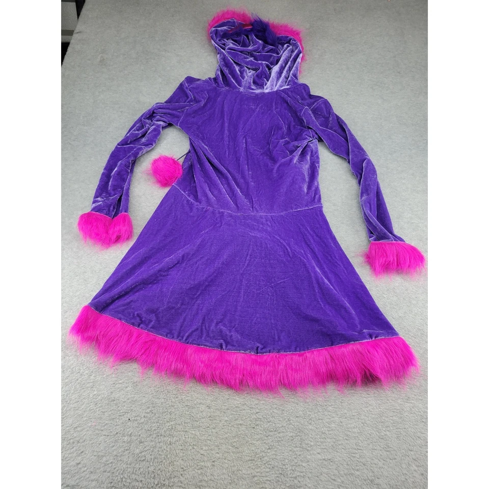 Spirit Halloween Purple Pink Velvet Hooded Dress Adult Small 4 6 Costume - Image 3 of 4