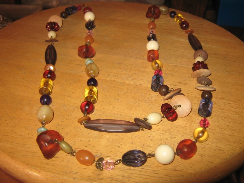 Multicolor Mixed Bead Single Strand Necklace Continuous No Clasp The Limited 48"