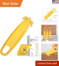 Safety Box Cutter Knife of Recessed Concealed Stainless Steel Blade, Package ...