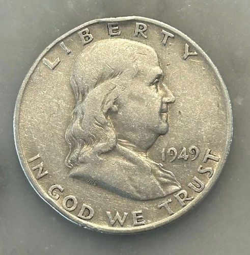 1949-D Franklin Half Dollar - VG - Very Good - 90% Silver