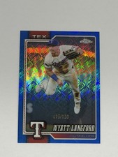 2026 Topps Chrome FANATICS EXCLUSIVE Topps Logo Blue /150 Wyatt Langford