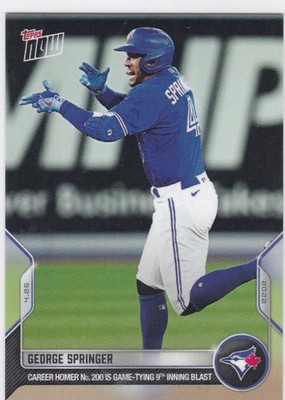 2022 TOPPS NOW #99 GEORGE SPRINGER- TORONTO BLUE JAYS