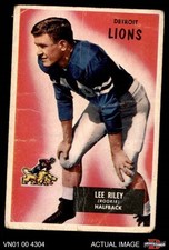 1955 Bowman #21 Lee Riley Lions RC Detroit AUTHENTIC