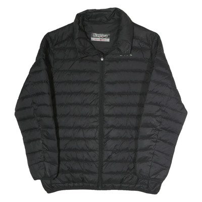 KAPPA Herren Schwarze Steppjacke 2XL Polyester Leicht mit Reißverschluss