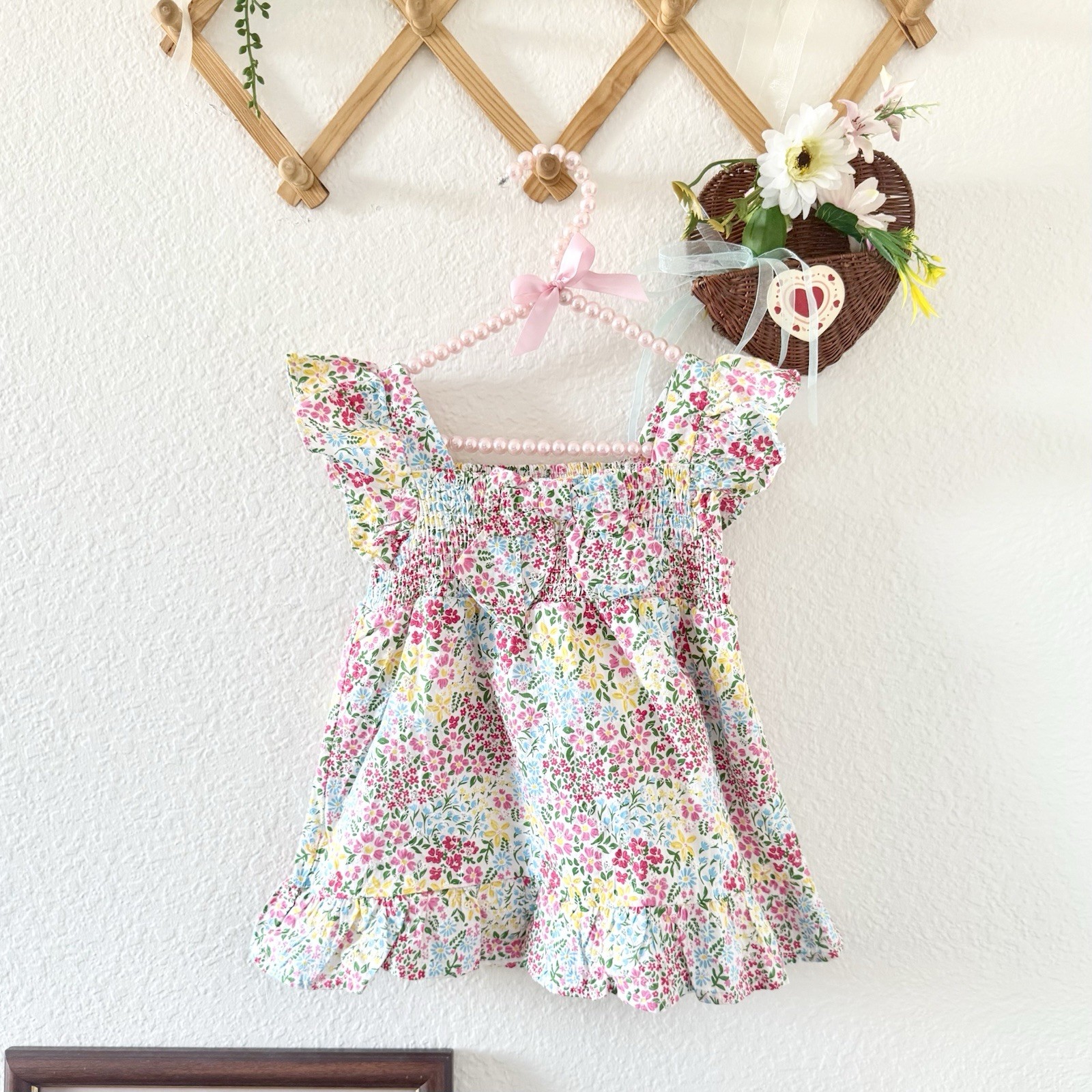 Rare Edition Floral Dress Size 18 Months Smocked Bow Baby Girl