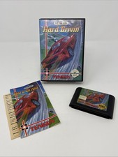 HARD DRIVIN' - Sega Genesis Game, with Case/Box, Tested & Working CIB Driving