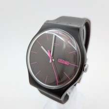 Swatch BROWN REBEL Brown Label Watch SUOC700 Quartz Battery replaced Operation