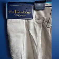 Polo Ralph Lauren Ethan Pant Pleated Mens 36X34 Tan Khaki Chino NWT
