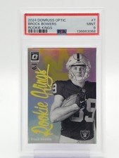 BROCK BOWERS 2024 DONRUSS OPTIC ROOKIE KINGS SP #7 RAIDERS MINT PSA 9 Q0004