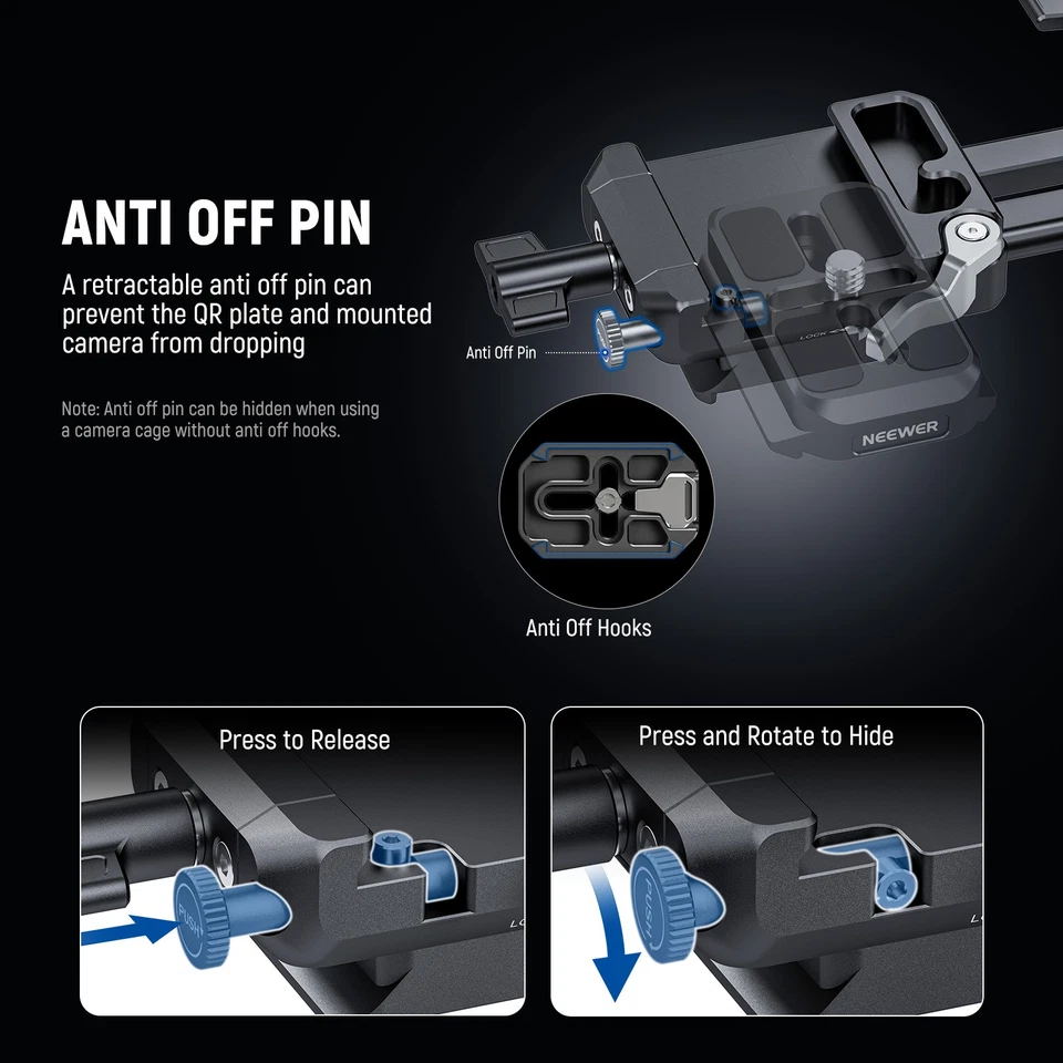 NEEWER PS015D PRO V Mount/Arca Plate for Camera Rig - Image 3 of 4