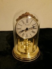 Vintage Timemaster West Germany Anniversary Clock Glass Dome