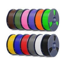 SUNLU PETG Filament Bundle, 12KG PETG 3D Printer Filament 1.75mm, 1KG Spool, ...