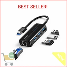 UGREEN USB 3.0 Hub Ethernet Adapter 10 100 1000 Gigabit Network Converter with 3