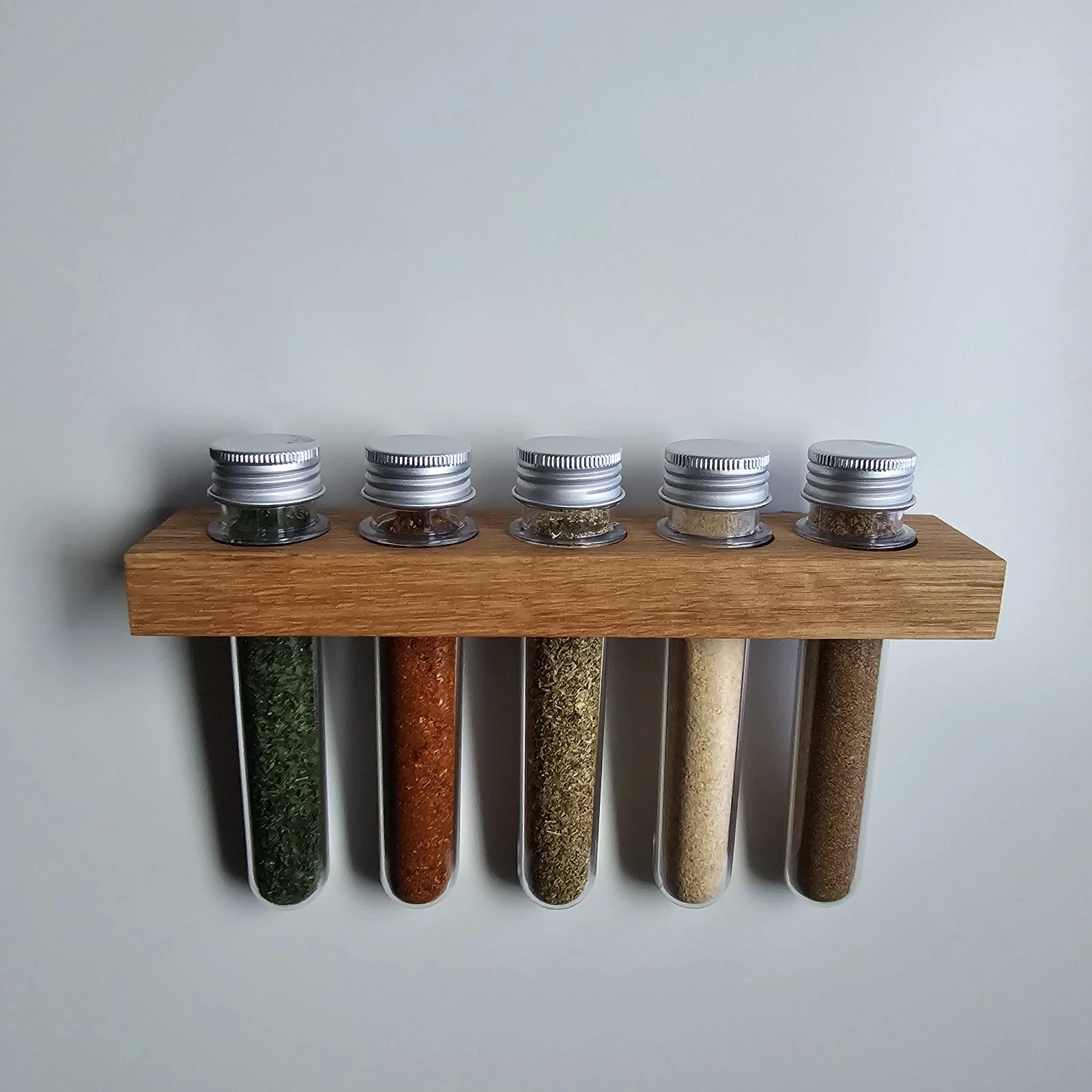 🔥Handmade Oak Spice Rack with 5 Tubes | Wall Mounted Kitchen Storage
Opens in a new window or tab