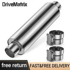 5 Inlet 5 Outlet Straight Through Diesel Muffler 30 Stainless Steel Exhaust