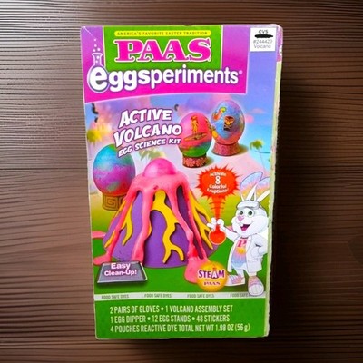 Paas Eggsperiments Volcano Egg Dyeing Decorating Kit Easter Craft New
