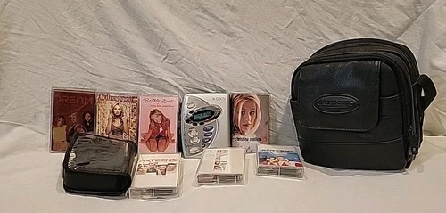 Vtg Sony Walkman WM-FX467 Cassette TV/FM/AM Pop Spears Dream Lot 7 Caselogic Bag