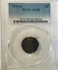 1914 S Lincoln Cent PCGS AU58