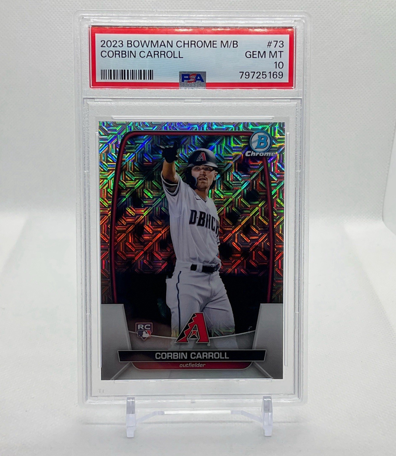 2023 Bowman Chrome Mega Box Corbin Carroll #73 PSA 10 Rookie Mojo Refractor