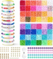 Heishi Perlen Set 4800 StüCk, Bunte 6Mm Tonperlen FüR Schmuck Diy, Armband,