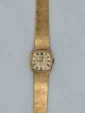 Vintage Gold Filled Ladies Dufonte Lucien Piccard Watch & Band Works 17J Swiss