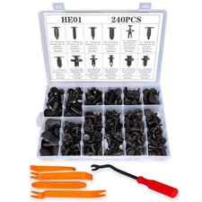 For GM Ford 240Pcs Bumper Clips Car Plastic Rivets Fasteners Push Retainer Kit