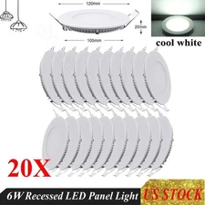 20Pack 4Inch LED Ceiling Lights Ultra-Thin Recessed Retrofits Kit 6000K Daylight