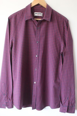 Zadig & Voltaire Herren ''Thruth'' Classic Check Langarm Hemd Navy/Rot L